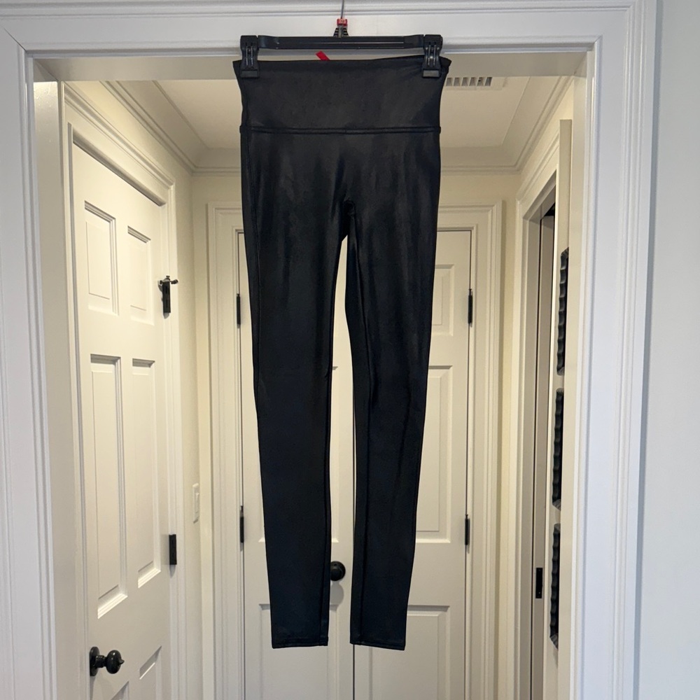 SPANX Shiny Black Leggings